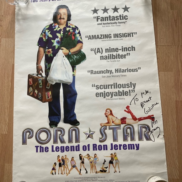 Signed Ron JeremyMovie Poster